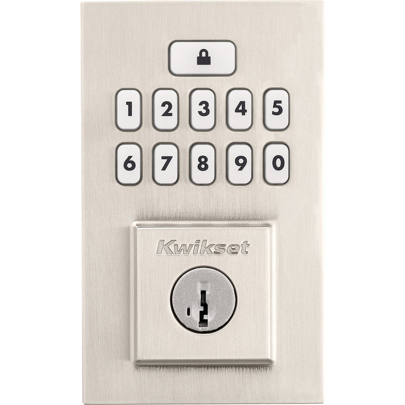 Kwikset Signature Series Contemporary SmartCode Satin Nickel Electronic Deadbolt