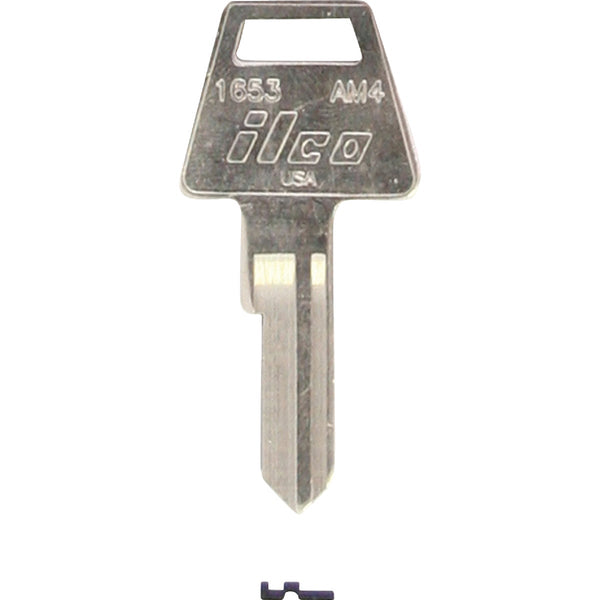 ILCO American Nickel Plated House Key, AM4 / 1653 (10-Pack)