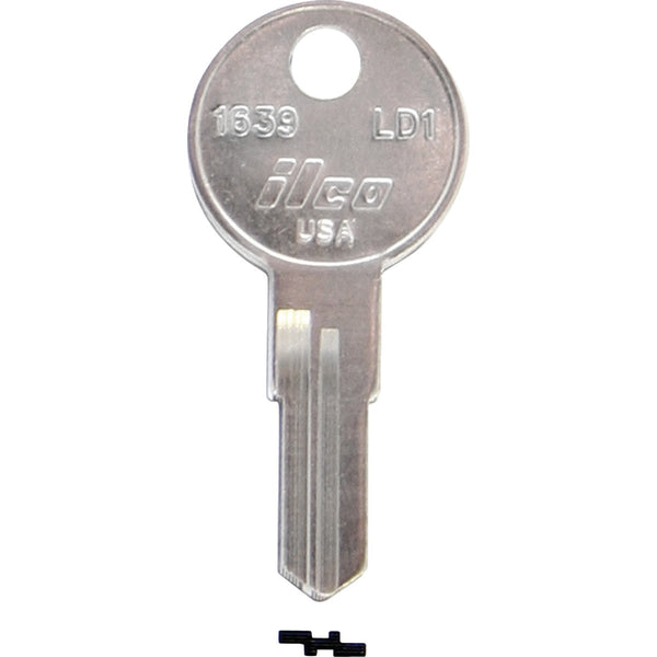 ILCO Larson Nickel Plated Storm Door Key, LD1 / 1639 (10-Pack)
