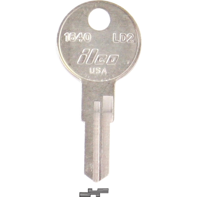 ILCO Larson Nickel Plated Storm Door Key, LD2 / 1640 (10-Pack)