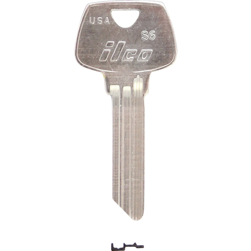 ILCO Sargent Nickel Plated House Key, S6 (10-Pack)