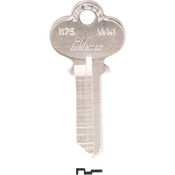 ILCO Weslock Nickel Plated House Key, WK1 / 1175 (10-Pack)