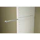 Easy Track 13 In. x 1 In. Sliding Valet Closet Rod, White