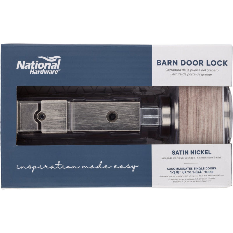 National V1045 Satin Nickel Barn Door Lock