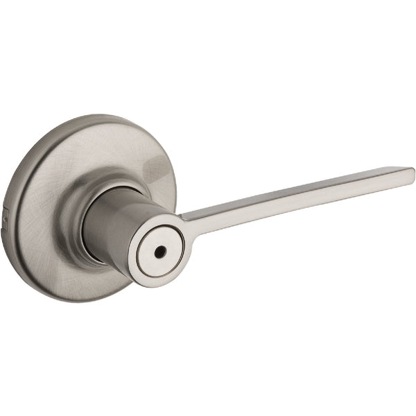 Kwikset Ladera Bed/Bath Lever, Satin Nickel