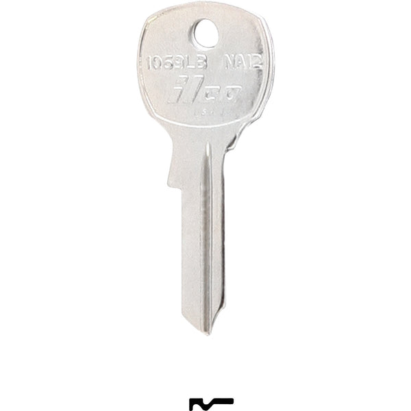 ILCO National Nickel Plated File Cabinet Key NA12 / 1069LB (10-Pack)