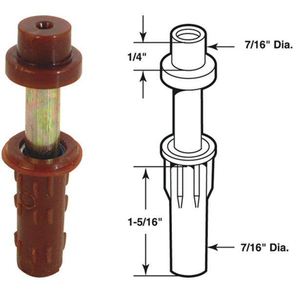 Prime-Line Nylon Base Bifold Doot Top Mount Pivot & Guide (2-Pack)