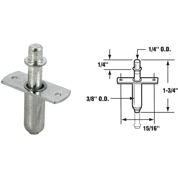 Prime-Line Steel Nail-Down Bifold Door Top Pivot (2 Count)