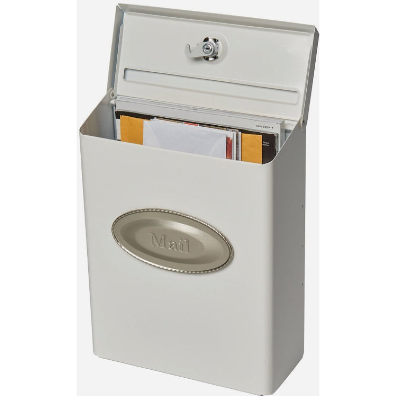 Gibraltar White Designer Vertical Wall Mount Mailbox