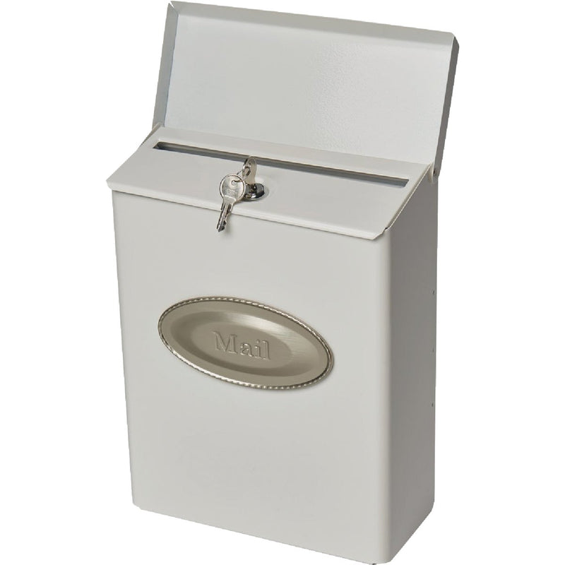 Gibraltar White Designer Vertical Wall Mount Mailbox