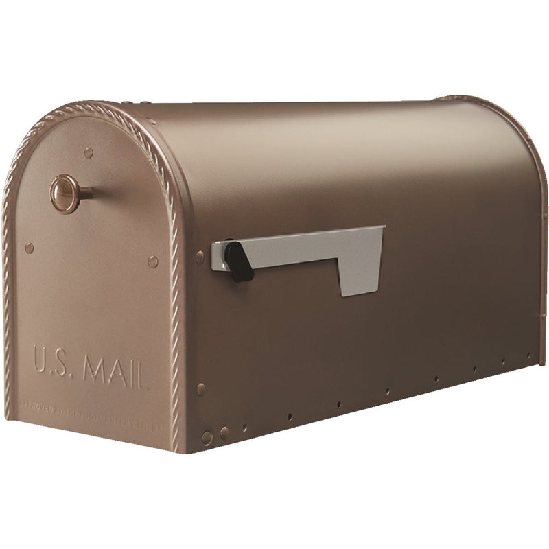 Gibraltar Edwards Venetian Bronze Steel Post Mount Mailbox