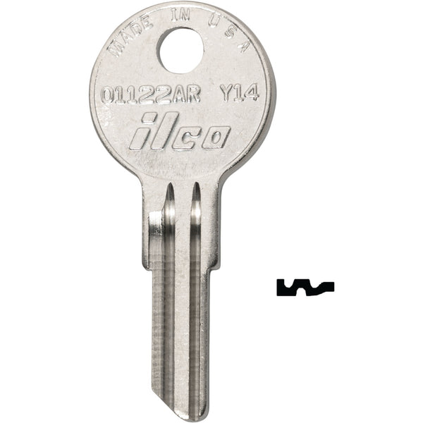 ILCO Yale Nickel Plated House Key, Y14 / O1122AR (10-Pack)