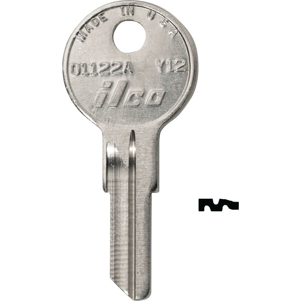 ILCO Yale Nickel Plated House Key, Y12 / O1122A (10-Pack)