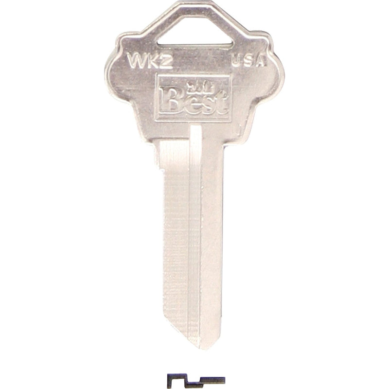 Do it Best Weslock Nickel Plated House Key, WK2 / 1175N DIB (10-Pack)