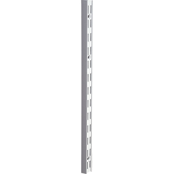 Knape & Vogt 82 Series 16-1/2 In. White Steel Heavy-Duty Double-Slot Shelf Standard