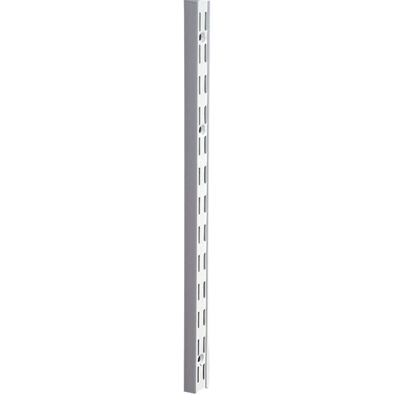 Knape & Vogt 82 Series 16-1/2 In. White Steel Heavy-Duty Double-Slot Shelf Standard