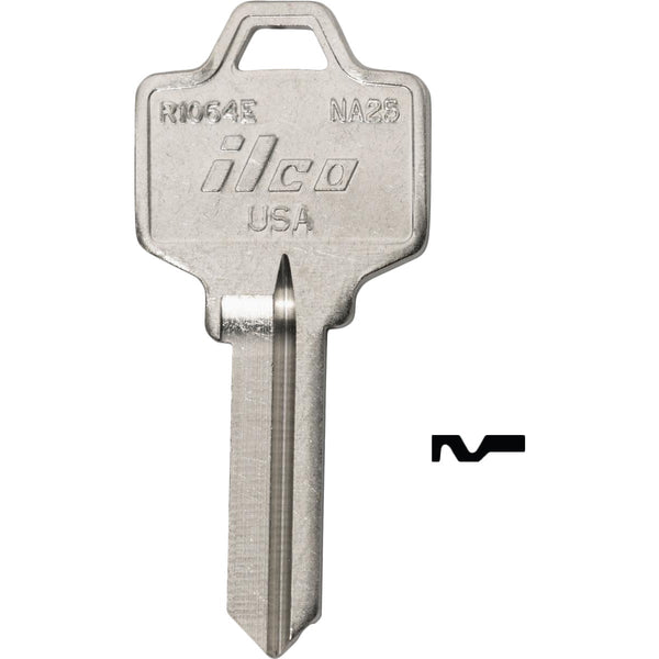 ILCO National Nickel Plated File Cabinet Key NA6 / DIB R1064D (10-Pack)