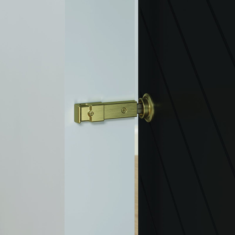 National V1045 Brushed Gold Barn Door Lock