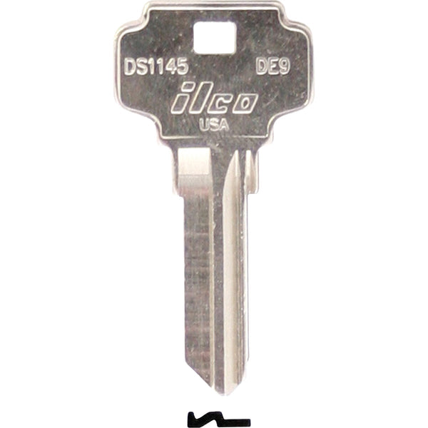 ILCO Dexter Nickel Plated House Key, DE9 / DS1145 (10-Pack)