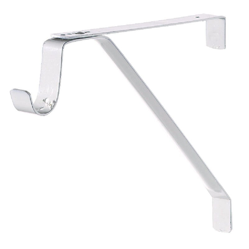 John Sterling Closet-Pro 12.40 In. H. x 12.40 In. D. Adjustable Closet Shelf & Rod Bracket, White