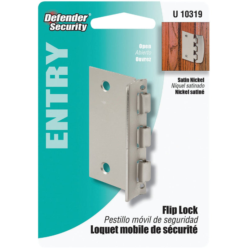 Defender Security Silver Flip Action Door Lock