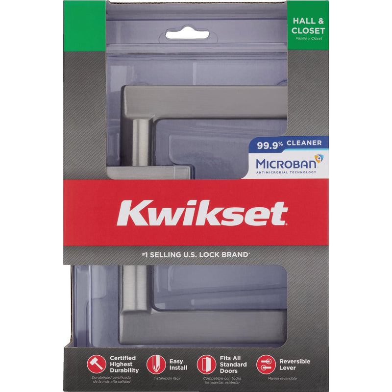 Kwikset Halifax Satin Nickel Steel Passage Lever