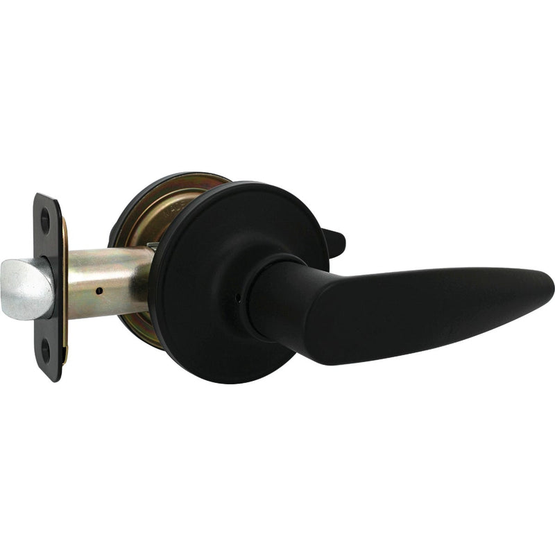 Steel Pro Matte Black Straight Passage Door Lever