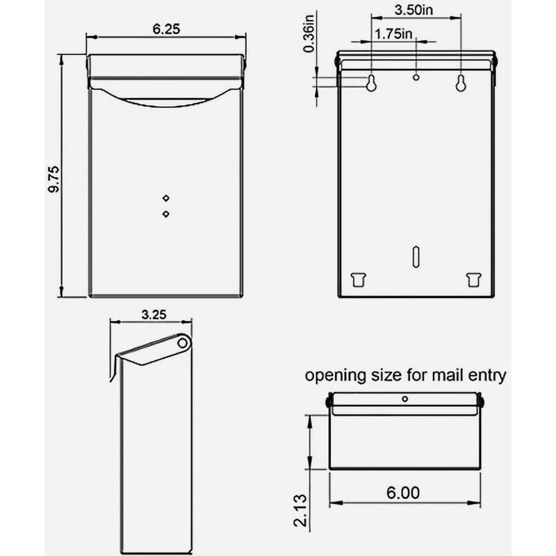 Gibraltar City Classic Vertical Wall Mount Mailbox