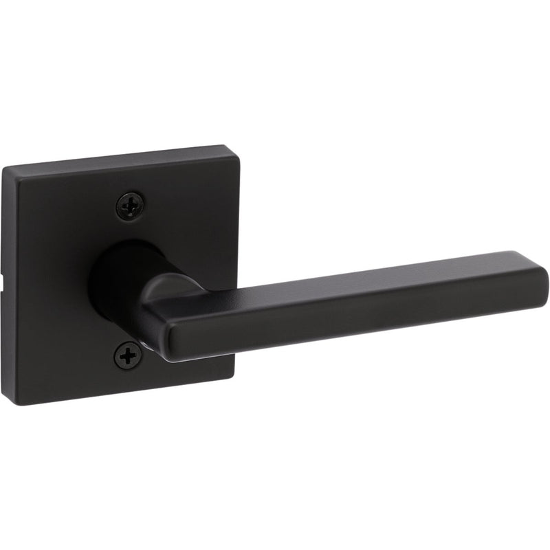 Kwikset Halifax Matte Black Steel Passage Lever