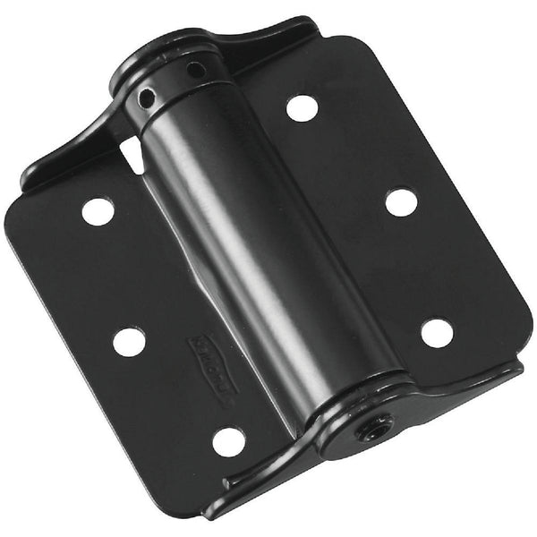 National 3 In. Black Full-Surface Spring Door Hinge (2-Pack)