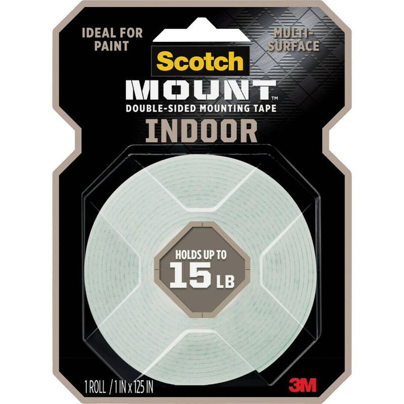 Scotch-Mount 1 In. x 125 In. Indoor Double-Sided Mounting Tape (15 Lb. Capacity)