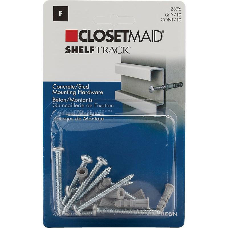 Closetmaid ShelfTrack 10-Piece Hang Track Mounting Hardware