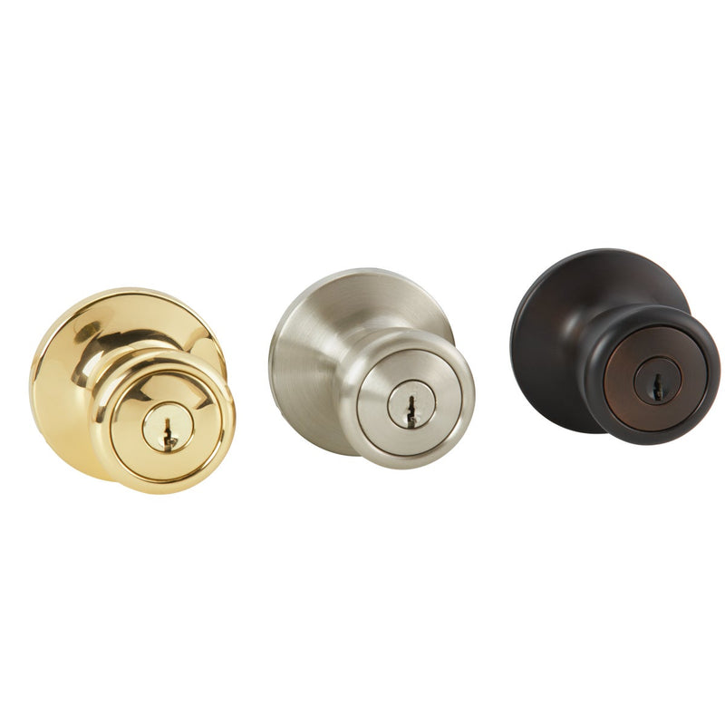 Steel Pro Polished Brass Entry Door Knob