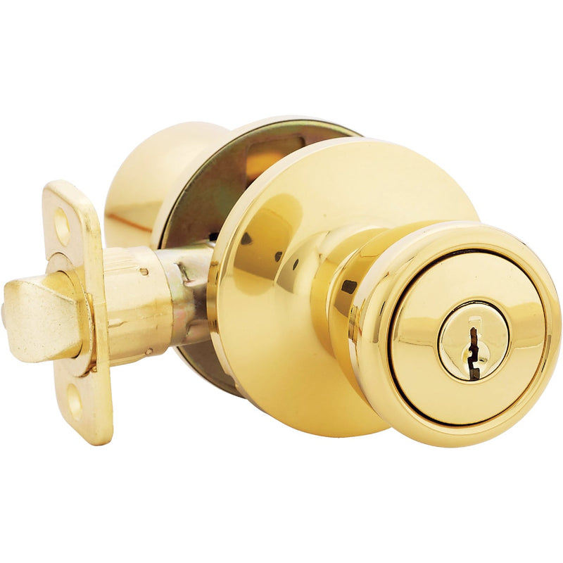 Steel Pro Polished Brass Entry Door Knob