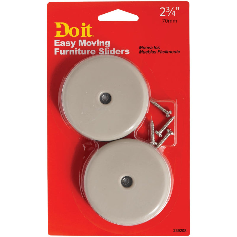Do it 2-3/4 In. Round Adhesive or Screw on Furniture Glide, (4-Pack)