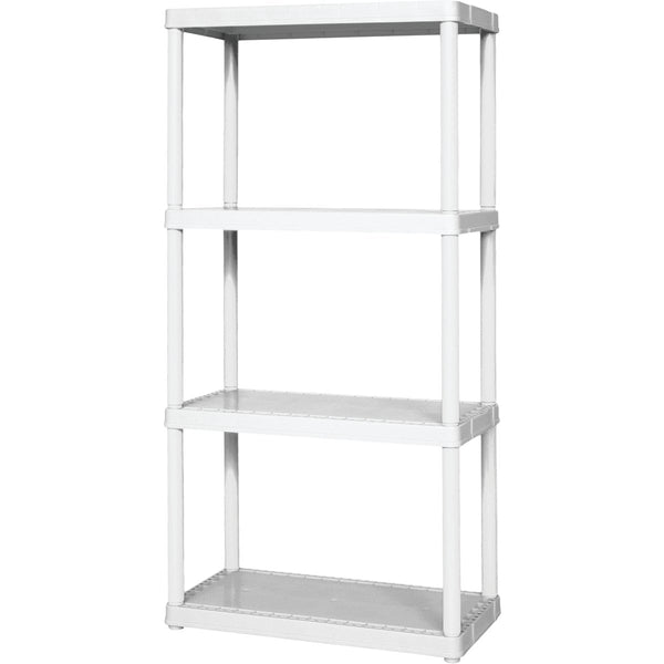 Gracious Living 4 Shelf Light Duty White Solid Unit