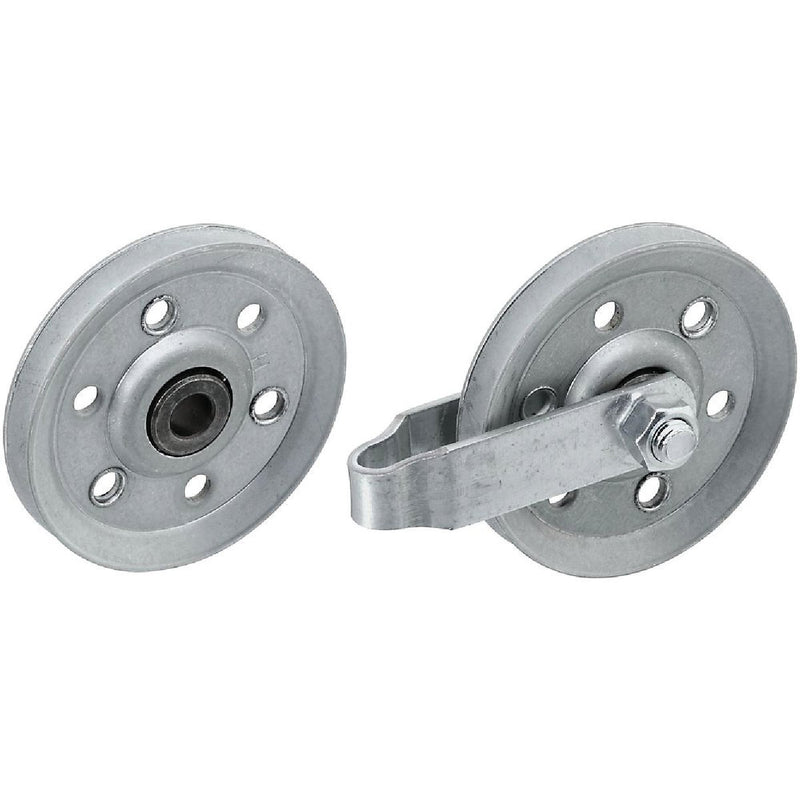 Prime-Line 3 In. Dia. Steel Pulley w/Strap & Axle Bolt