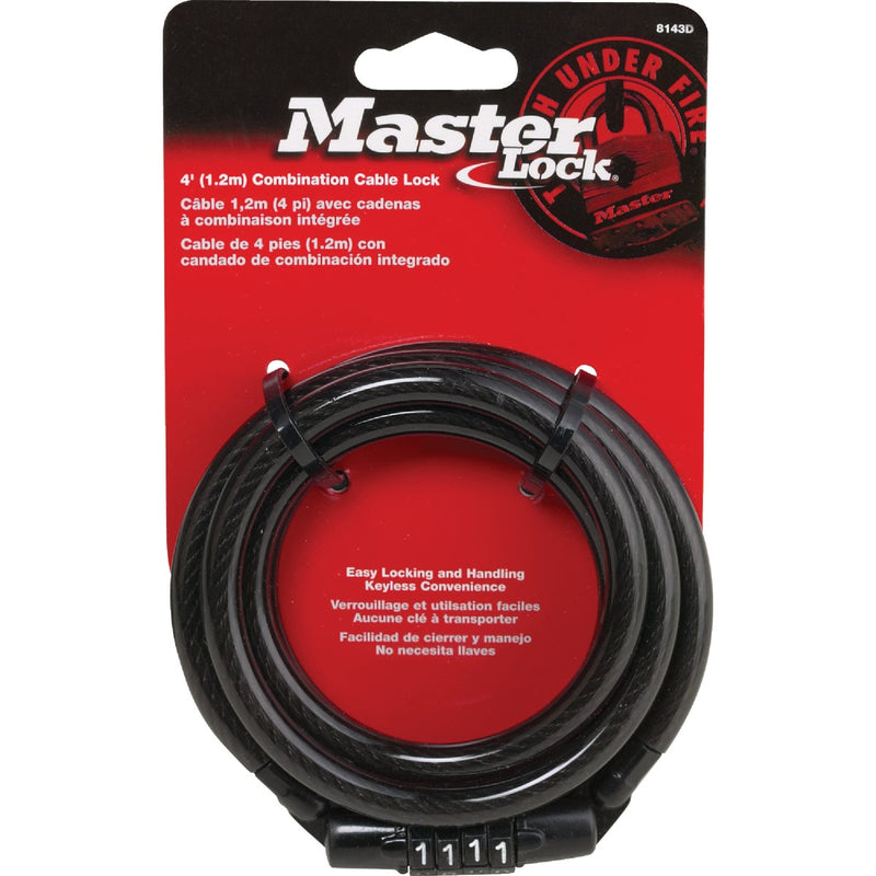 Master Lock 4 Ft. x 3/8 In. Self Coil Bicycle Lock