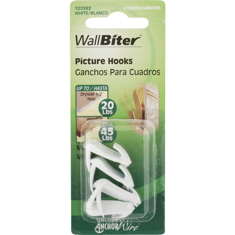Hillman Anchor Wire 20 Lb. Capacity Wallbiter Picture Hanger (4 Count)
