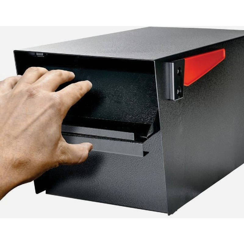 Mail Boss Mail Manager Black Steel Locking Security Post Mount Mailbox