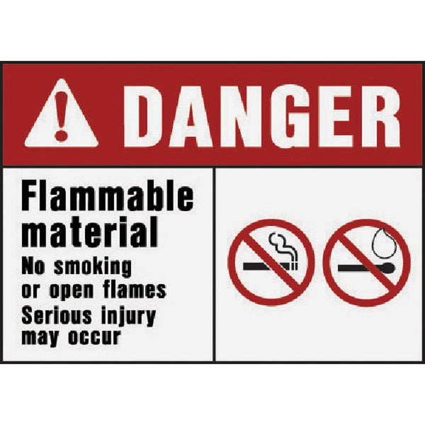 Hy-Ko Danger Flammable Material Sign
