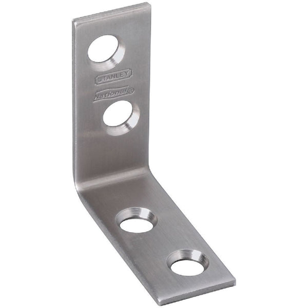 National Catalog V415 1-1/2 In. x 5/8 In. Stainless Steel Corner Brace (2-Count)