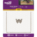 National Catalog V415 4 In. x 7/8 In. Stainless Steel Corner Brace (2-Count)