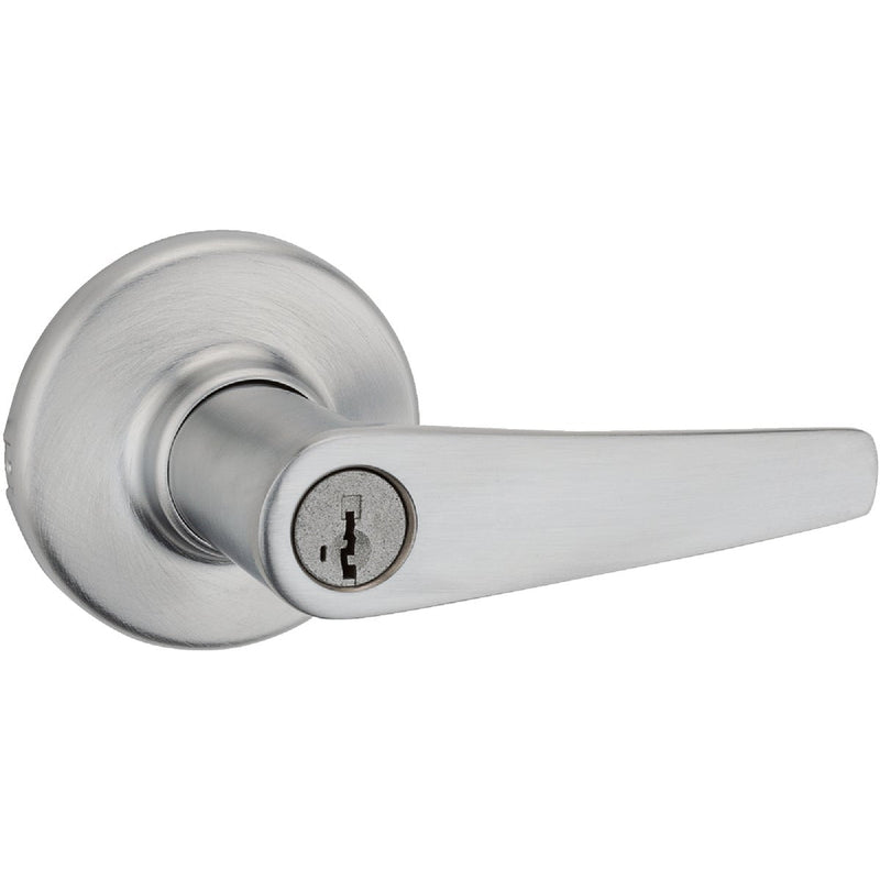 Kwikset Satin Chrome Delta Entry Door Lever with SmartKey