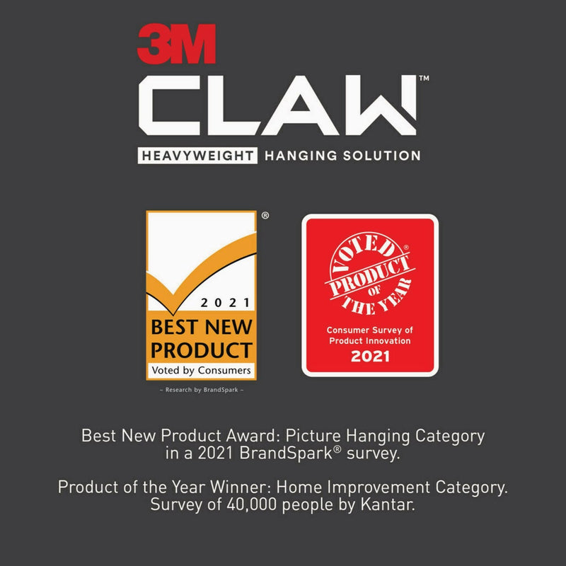 3M Claw Drywall Picture Hanger with Temporary Spot Marker, Holds 65 Lb., 2 Hangers, 2 Markers