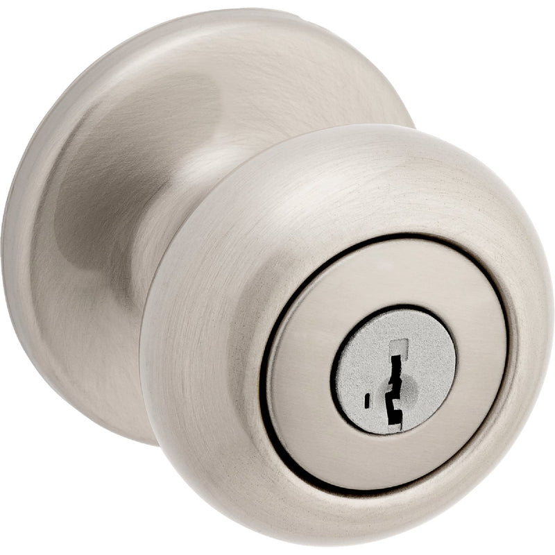 Kwikset Cove Satin Nickel Entry Door Knob with Smartkey