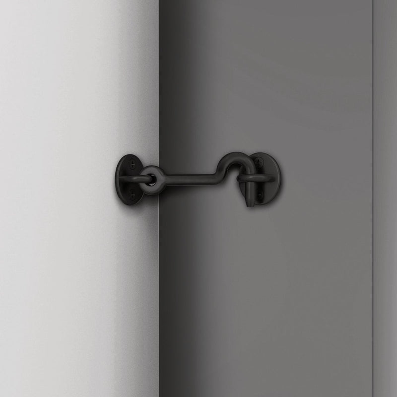 National V1020 Matte Black Barn Door Privacy Hook