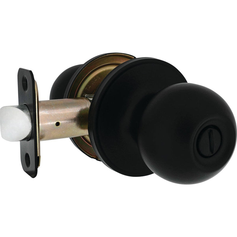 Steel Pro Matte Black Bed & Bath Door Knob