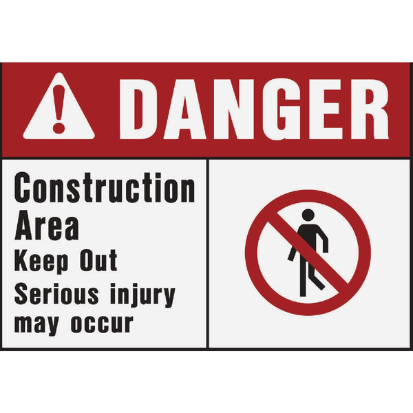 Hy-Ko Danger Construction Area Sign