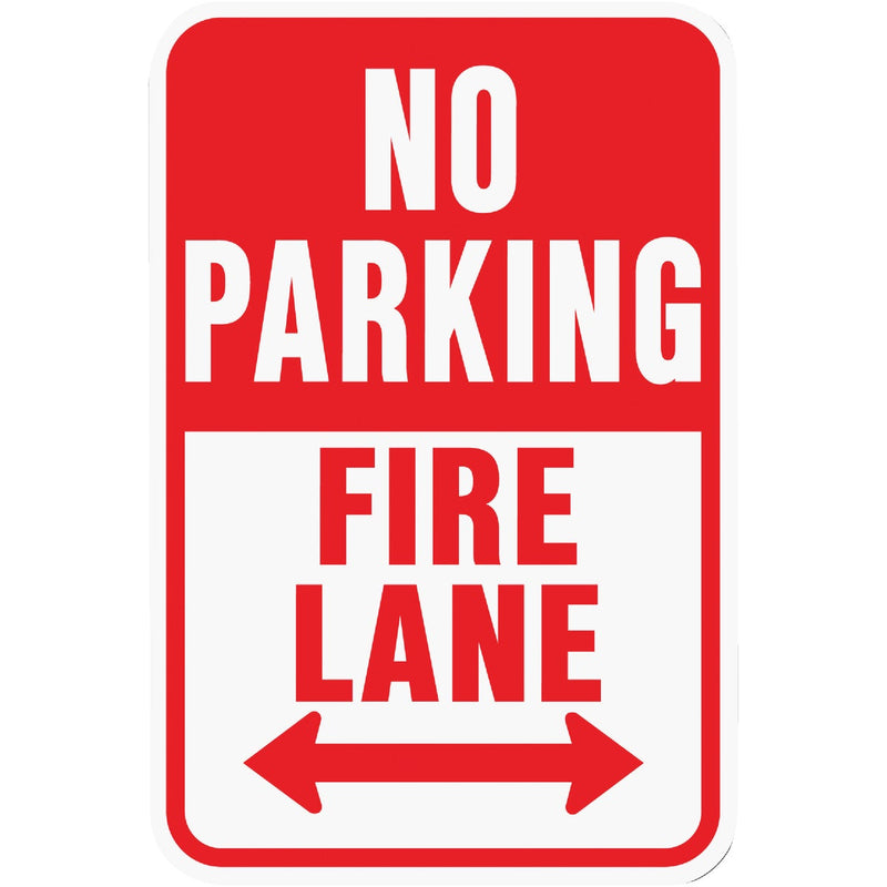 Hy-Ko Heavy-Duty Aluminum Sign, No Parking Fire Lane